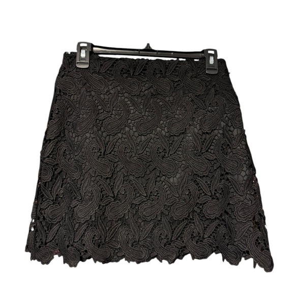 Express Mini Skirt with Crochet Overlay - Picture 1 of 5